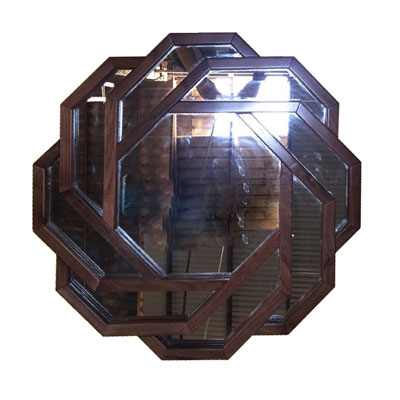 Gương cách điệu khung gỗ tần bì